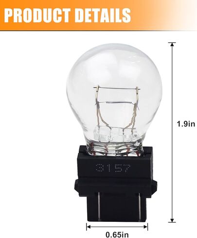 3157 3457 Bulbs (12V 27/7W, 3000K Amber) - Pack of 2 - Replacement Tail Light, Brake Light, Turn Signal Bulbs for Jeep Grand Cherokee, Wrangler, Commander, Compass, Journey, Dodge Primus, Edge in Saudi Arabia
