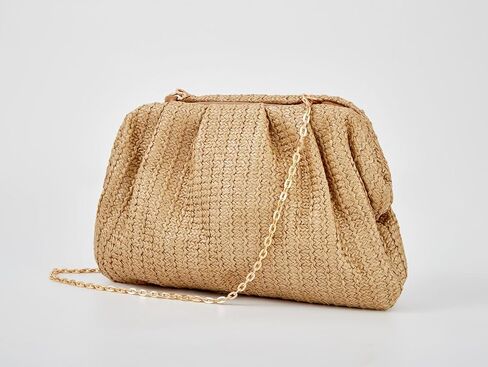 Women Straw Beach Clutch Parse Handbag Summer Alegant Astrict Counter Bag Crossbody Bag Bag Crossbody in Kuwait
