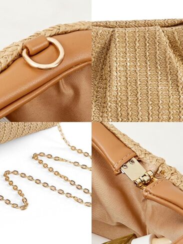 Women Straw Beach Clutch Parse Handbag Summer Alegant Astrict Counter Bag Crossbody Bag Bag Crossbody in Kuwait