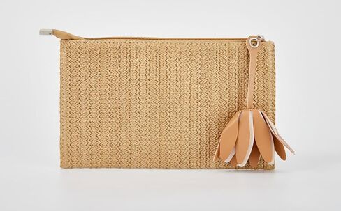 Women Straw Beach Clutch Purse Handbag Summer Elegant Vacation Style Shoulder Bag Crossbody Bag in Kuwait