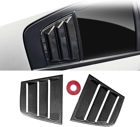 for Dodge Charger 2011-2024 Side Window Louvers Air Vent Scoop Shades Cover Blinds ABS (Carbon Fiber Black) in Saudi Arabia