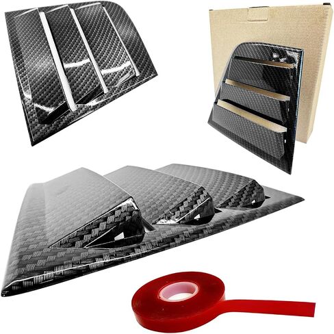 for Dodge Charger 2011-2024 Side Window Louvers Air Vent Scoop Shades Cover Blinds ABS (Carbon Fiber Black) in Saudi Arabia