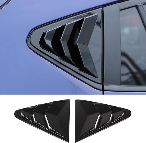 تغطية الكفالة الجانبية الخلفية للسيارة متوافقة مع Subaru Crosstrek 2024 +， ABS Car Lovers الجانبية الخلفية غلاف الغالق المصراع (البيانو الأسود) in Kuwait