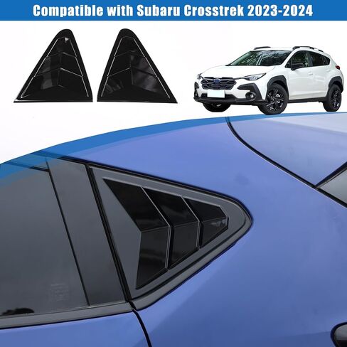 تغطية الكفالة الجانبية الخلفية للسيارة متوافقة مع Subaru Crosstrek 2024 +， ABS Car Lovers الجانبية الخلفية غلاف الغالق المصراع (البيانو الأسود) in Kuwait