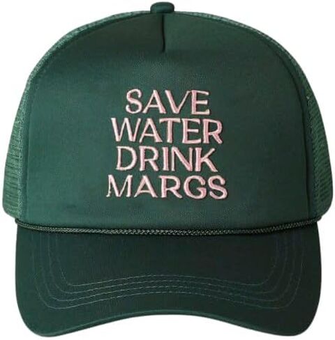 Save Water Drink Margs Trucker Hat | Margarita Tequila Drinking Hat | Foam Snapback Hat for Men & Women in Saudi Arabia