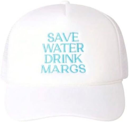 Save Water Drink Margs Trucker Hat | Margarita Tequila Drinking Hat | Foam Snapback Hat for Men & Women in Saudi Arabia