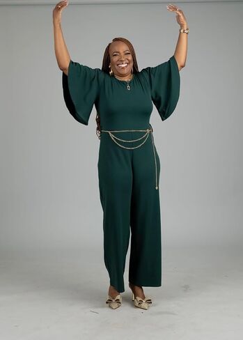 BessCops Womens Loose Short Sleeve Belted Wide Leg Pant Romper Jumpsuit Casual Business One Piece Outfits in Saudi Arabia