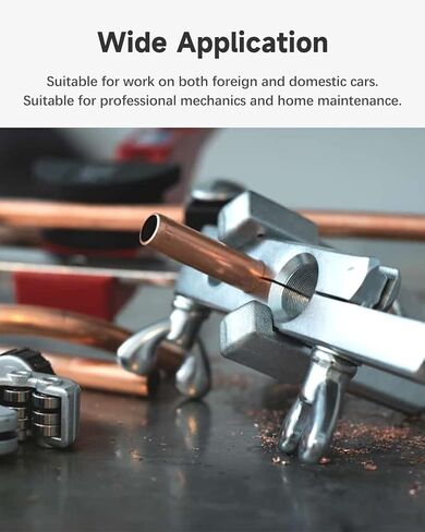 Double & Single Flaring Tool Kit Brake line Flaring Tool Double Flaring Tool Kit for Brake Line and Brass Tubing Tool with Extra Adapters 45 Degrees Red in Saudi Arabia