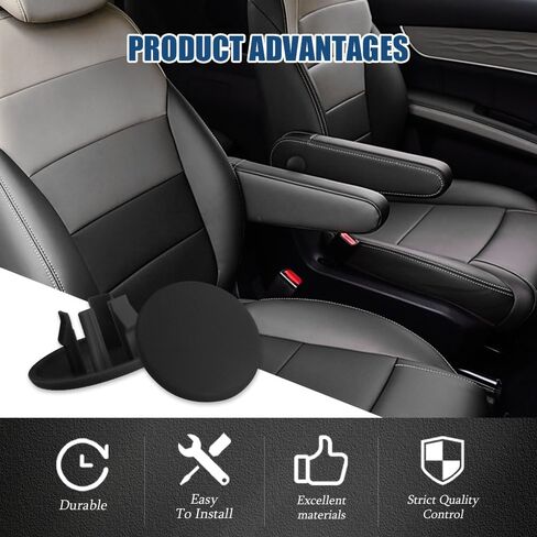 2pcs غطاء قبعة ذراعا متوافق مع 07-19 Tahoe Suburban Yukon Cadillac Escalade قطع المقعد ، وملحقات السيارة مقاعد الدلو الخلفية اليمنى مقبض RET HAND BOLT محل 15279689 (أسود) in Kuwait