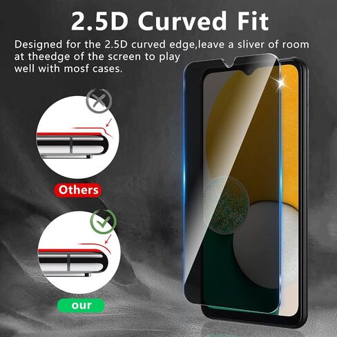 واقي شاشة للخصوصية مكون من 3 قطع مصمم لهاتف Samsung Galaxy A25 / A15 / A34، طبقة زجاجية مقواة مقاومة للتجسس، تغطية كاملة، صلابة 9H، مضاد لبصمات الأصابع، خالي من الفقاعات، سهل التركيب in Kuwait
