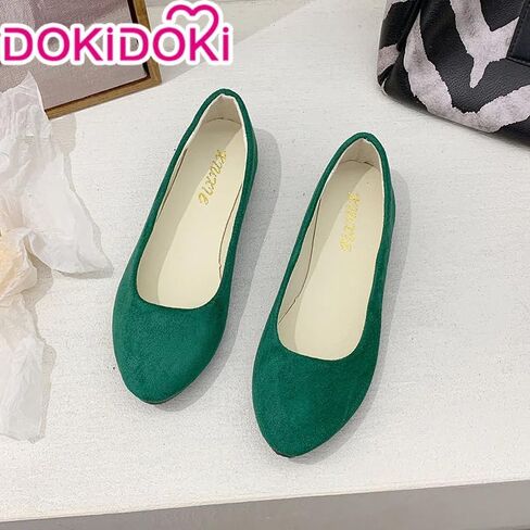 KIRA KIRA The Apothecary Diaries Maomao Cosplay Shoes Maomao Cosplay Flat Green Shoes Slip on in Saudi Arabia