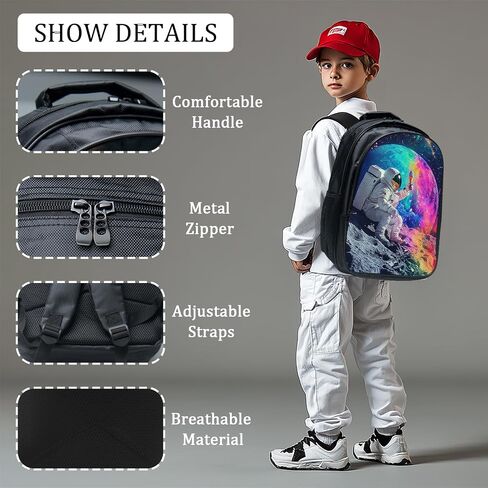 Monkey Backpack Set 3 Piece School Bags and Lunch Box with Pencil Case Funny Monkey Bookbag Set for Toddler Kids Girls Boys Teens Kindergarten Elementary Middle in Saudi Arabia