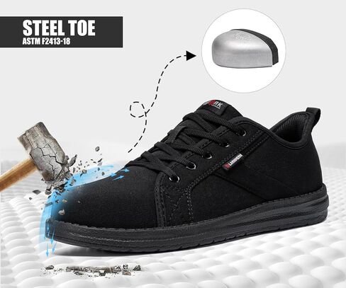 Larnmern Slip on Steel Toe Shoes Women Work Walking Skate Mly Hands Free Safety Tennis Shoes in Saudi Arabia