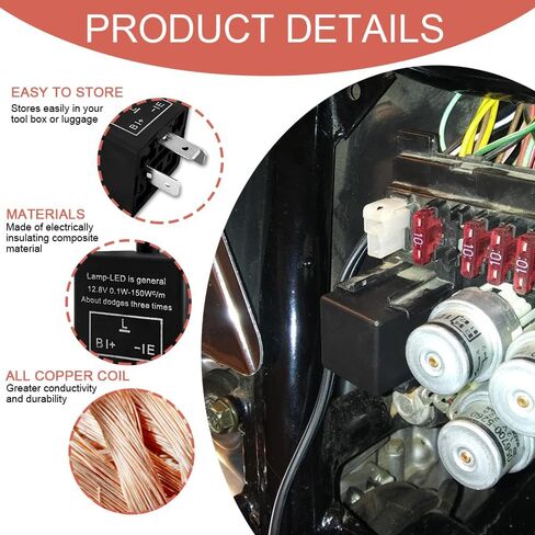 CF13 LED Electronic Flasher Relay, Led Flasher, CF13 JL-02 EP34 3 Pins 12V 0.02A-20A Turn Signal Relay, Car Accessories Electronic Flasher for Turn Signal Fixing Hyper Blink Flash (Fixed) in Saudi Arabia