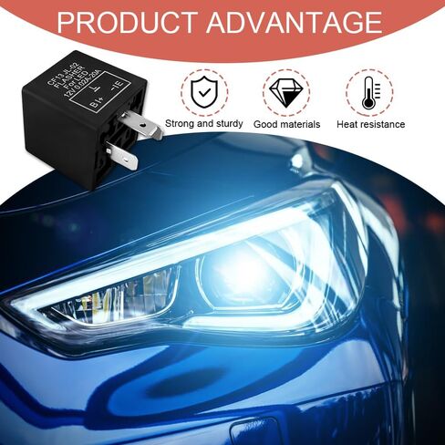CF13 LED Electronic Flasher Relay, Led Flasher, CF13 JL-02 EP34 3 Pins 12V 0.02A-20A Turn Signal Relay, Car Accessories Electronic Flasher for Turn Signal Fixing Hyper Blink Flash (Fixed) in Saudi Arabia