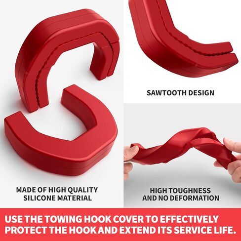 Automobile Towing Hook Cover, Trailer Hitch Cover Compatible with RAM 1500 Accessories 2019-2025. Customized 2-Inch Trailer Hitch Receiver Cover, Tube Plug (Red-Black) in Kuwait