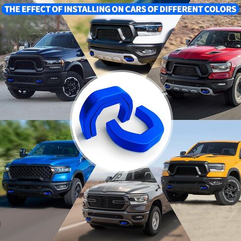 Automobile Towing Hook Cover, Trailer Hitch Cover Compatible with RAM 1500 Accessories 2019-2025. Customized 2-Inch Trailer Hitch Receiver Cover, Tube Plug (Red-Black) in Kuwait