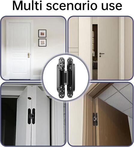 3.5 Inches Swing Black Offset Door Hinge, Expandable Door Hinges Offset Hinges Pivot Door Hardware Swing Black Hinge, Offset Door Hinges, Handicap Brass,- 2 Black Swing Hinge in Satin Chrome in Saudi Arabia
