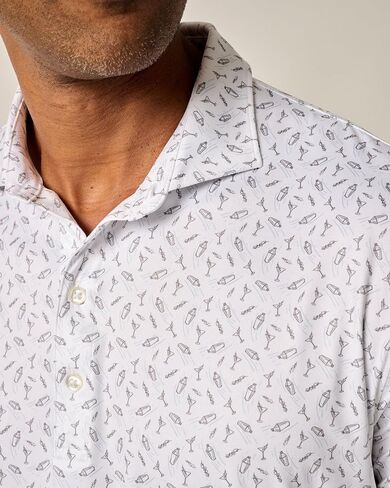 johnnie-O Featherweight Performance Polo - Tini Print in Saudi Arabia