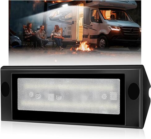 OFFROADTOWN RV Lights Exterior 12V RV Porch Light Exterior Utility Light Aluminum Low Current LED Scene Lighting Compatible with RV Trailers Travel Campers 5th Wheels Motorhome SUV Truck - White in Saudi Arabia