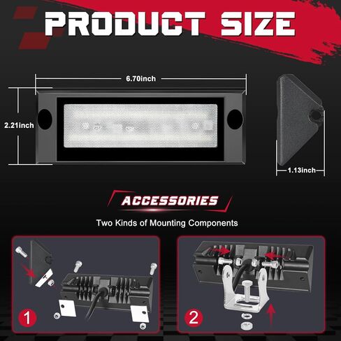 OFFROADTOWN RV Lights Exterior 12V RV Porch Light Exterior Utility Light Aluminum Low Current LED Scene Lighting Compatible with RV Trailers Travel Campers 5th Wheels Motorhome SUV Truck - White in Saudi Arabia