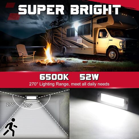 OFFROADTOWN RV Lights Exterior 12V RV Porch Light Exterior Utility Light Aluminum Low Current LED Scene Lighting Compatible with RV Trailers Travel Campers 5th Wheels Motorhome SUV Truck - White in Saudi Arabia