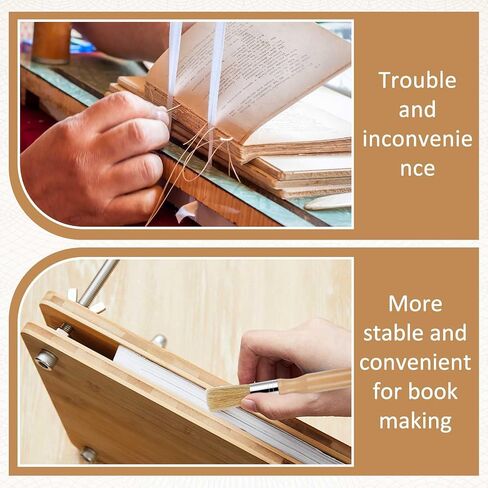 1 Set Wooden and Bamboo Book Press Book Binding Tool Portable Book Binding Kits Bookbinding Supplies Book Press Bookbinding for DIY Book (12 Inch) in Saudi Arabia