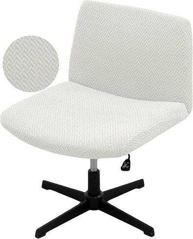 Vanity Chair Cover - Affordable Vanity Chair Cheap Criss Cross Chair Cover Waterproof and Elastic Armless Chair Slipcover Armless Chair Cover Office Chair Covers（Pink） in Saudi Arabia