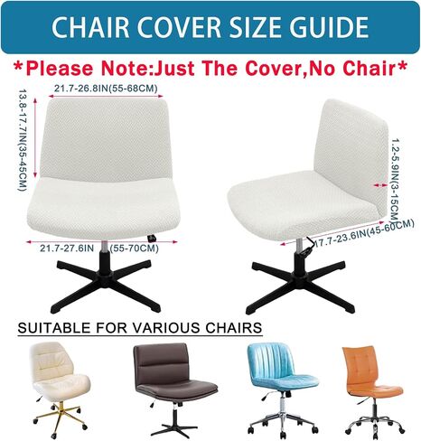 Vanity Chair Cover - Affordable Vanity Chair Cheap Criss Cross Chair Cover Waterproof and Elastic Armless Chair Slipcover Armless Chair Cover Office Chair Covers（Pink） in Saudi Arabia