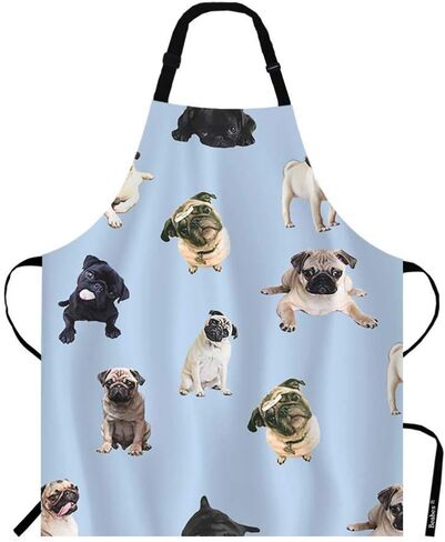 Big Lebowski Dude Rug Kitchen Bib Apron Man Has Huge Rug in Middle Ties Board Game Together Polyester Adjustable Apron for Outdoor BBQ Gardening 27" X 31" for Chef Waitress in Kuwait