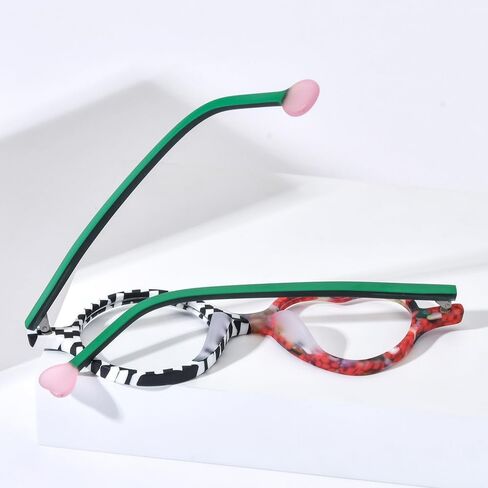 HEPIDEM Multicolor Acetate Glasses Frame Men Women Round Eyeglasses Optical Spectacles 9377 in Saudi Arabia