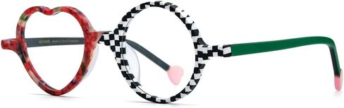 HEPIDEM Multicolor Acetate Glasses Frame Men Women Round Eyeglasses Optical Spectacles 9377 in Saudi Arabia