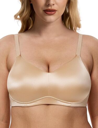Wingslove Seamless Wireless Minimizer Bras for Women - Full Coverage Comfortable Soft Bra with Crisscross Straps in Saudi Arabia