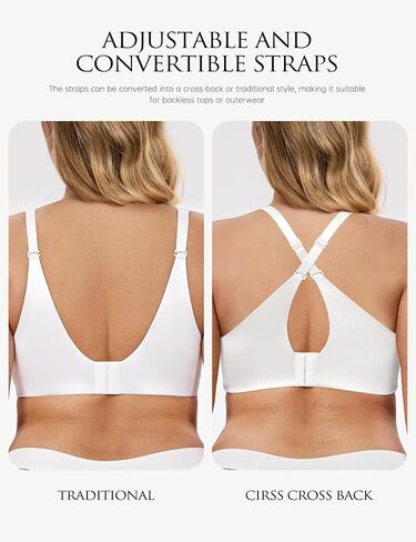 Wingslove Seamless Wireless Minimizer Bras for Women - Full Coverage Comfortable Soft Bra with Crisscross Straps in Saudi Arabia