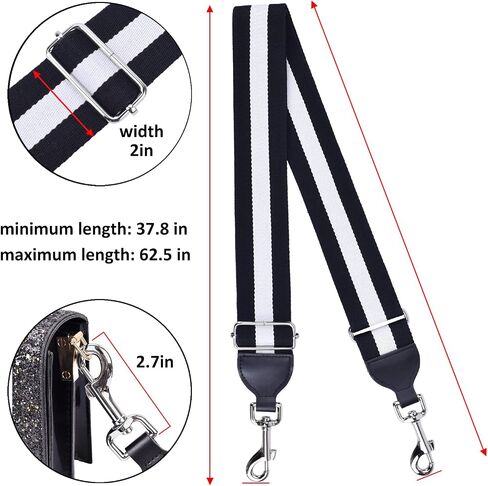 CLOUDMUSIC Handbag Strap Replacement Crossbody Strap Purse Strap With Silver Clips For Women Girls in Saudi Arabia