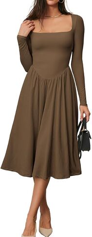 Chyrii Women Spring Fashion 2025 مربع رقبة طويلة الأكمام الطويلة in Kuwait