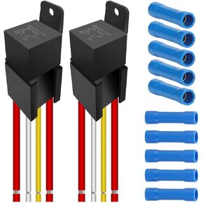 2pcs ترحيل LED الإلكترونية LED 3 دبوس 12.8V 0.1W-150W C/M إشارة بدوره لطفلة تعديل Flasher CF-13 ترحيل مع الأسلاك الطرفية 18AWG 6.3 غمد لشاحنة السيارة شاحنة شاحنة السيارة