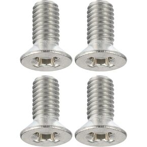 4Pcs Silver Stainless Steel Brake Disc Rotor Screws 93600-06014-0H- Compatible With Honda, Acura, Hyundai and Kia Models, Stainless Steel Retaining Screws for Front and Rear, Brake System