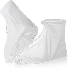Waterproof Shoe Covers,Rain Shoe Covers for Men Women,Lightweight Reusable Non-Slip Outdoor Foot Protectors for Walking Dog Hiking Work Commute Clear