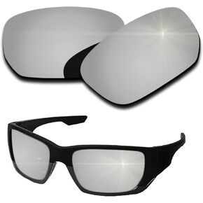 Polarized Replacement Lenses for Oakley Style Switch - Silver Mirrored Coating