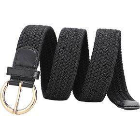 Women Elastic Braided Belt Woven Stretch Belt for Jeans Pants Casual Golf Belt
