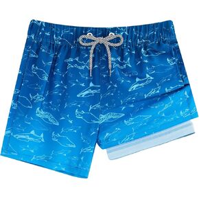APTRO Boy's Swim Trunks with Compression Liner Beach Shorts Quick Dry Bathing Suits Swimwear