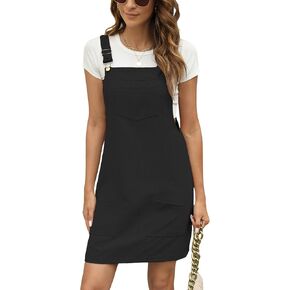 CUPSHE Women Corduroy Summer Dress Front Bib Pocket Square Neck Wide Strap Casual Overall Holiday Vacation Fall Mini Dress in Kuwait