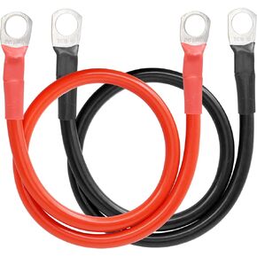 5AWG بطارية العاكس كابلات yacsejao 1.6 قدم 16 مم مربع كبلات البطارية التلقائية 2 pcs red & black power battery lead