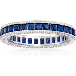 Ross-Simons 1.40 CT. T.W. شريط الياقوت المحاكاة في الفضة الاسترليني