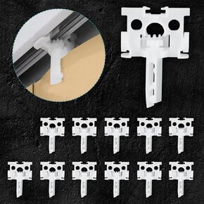 Ouligay Vertical Blind Repair Kit, Replacement Parts with Stem and Gear, Repair Kit for Curtain Accessories (White)