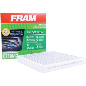 FRAM Fresh Breeze Cabin Air Filter Replacement for Car Passenger Compartment w/ Arm and Hammer Baking Soda, Easy Install, CF10612 for Select Smart Vehicles