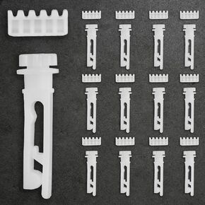 12 Pcs Vertical Blinds Replacement Stem and Gear, White Vertical Blinds Replacement Parts Plastic Repair Kit for Headrail Carrier Stem Curtain Accessories