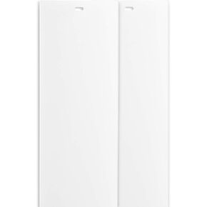 شرائح بديلة الأعمى العمودية Dalix PVC منحنية أبيض ناعم 64.5 × 3.5 (20 حزمة)