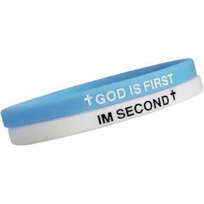 GOD IS FIRST BRACELET,GOD IS FIRST IM SECOND Bracelets, Inspirational Bible Verses Bracelet, Religious Motivational Wristbands Bracelets Gifts for Men Women Teens